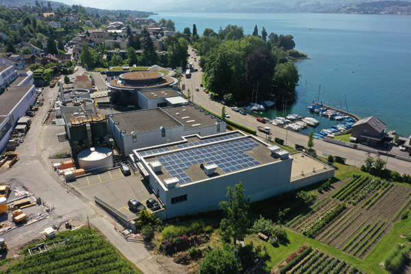 PV Anlage auf dem Biofiltrationsgebäude